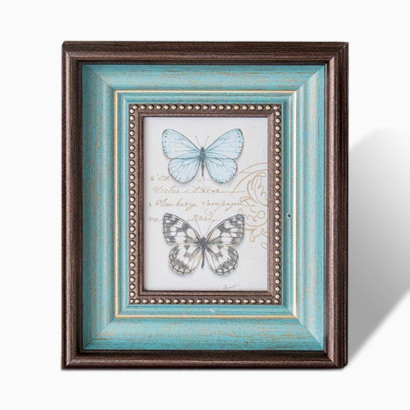 4'' x 6'' Rectangular Resin Blue Silver Gold Picture Frames