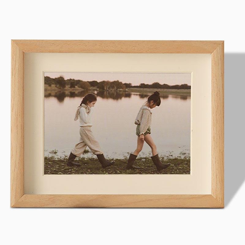 8'' Rectangular Wood Glass Picture Frames with Desktop Wall Hanging Decoration