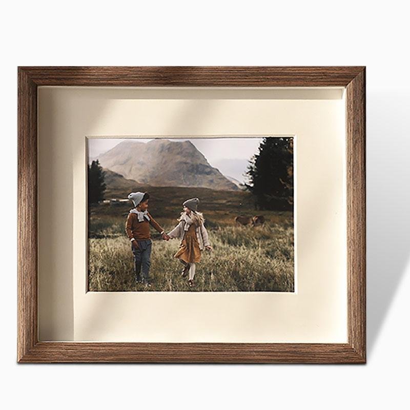 8'' Rectangular Wood Glass Picture Frames with Desktop Wall Hanging Decoration