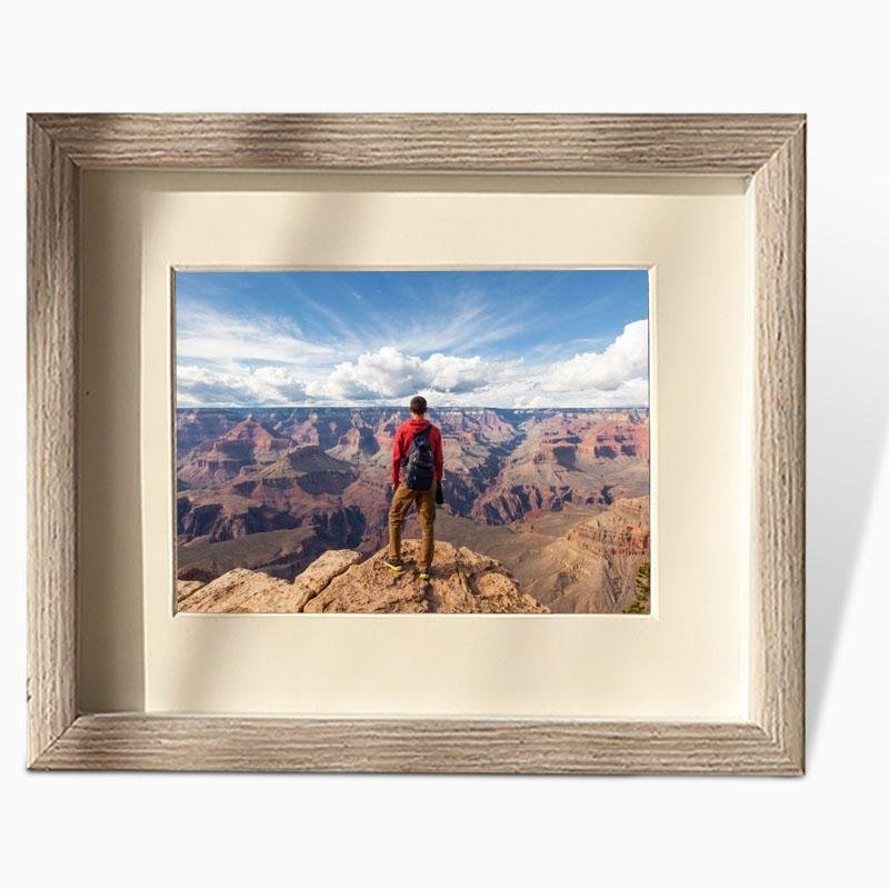 8'' Rectangular Wood Glass Picture Frames with Desktop Wall Hanging Decoration