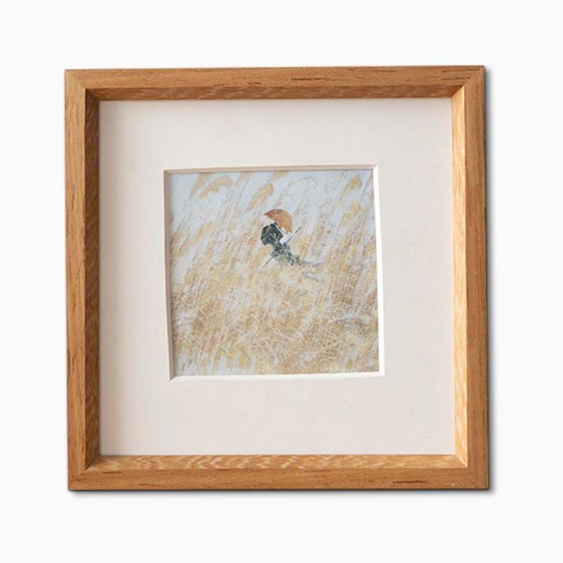 6'' Square Wood Picture Frames with Desktop Wall Hanging Decoration