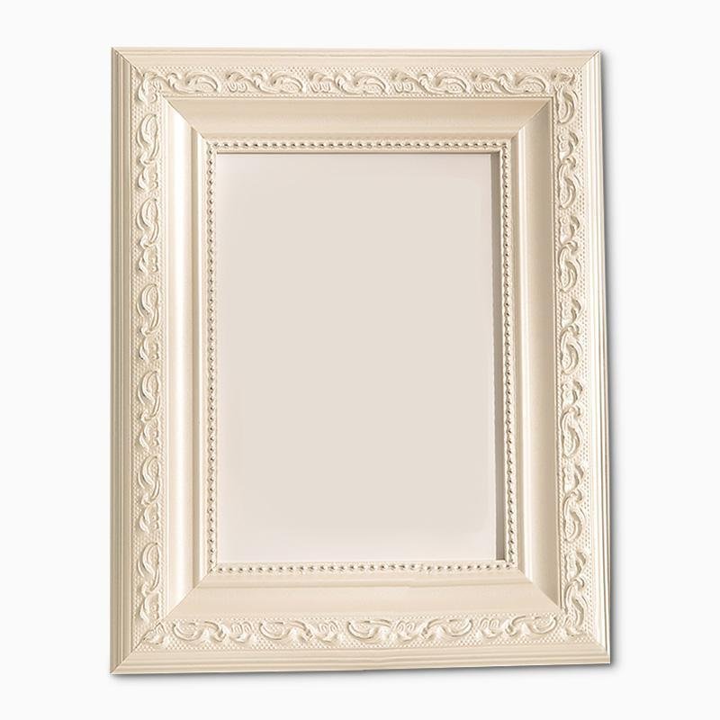 4''L x 6'' W Rectangular White Rose Gold Wood Picture Frames with Desktop Wall Hanging Decoration