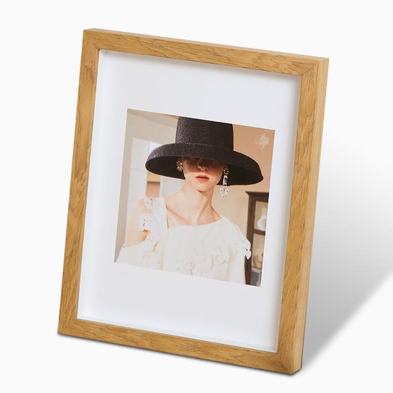 6'' x 8'' Square Wooden White Burlywood Picture Frames