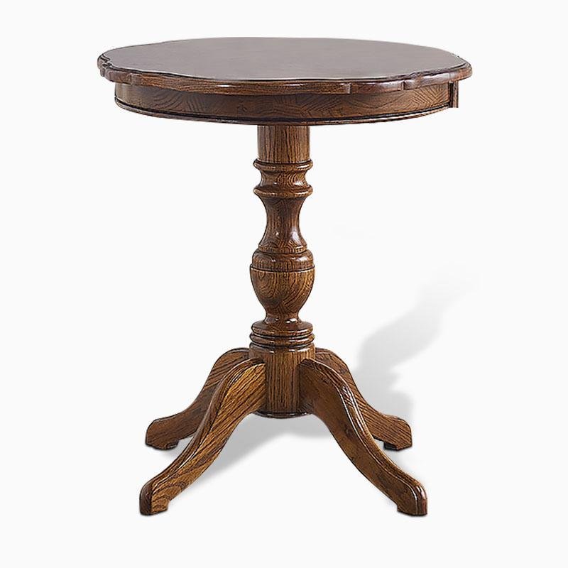 Retro Style Round Oak Wood Coffee Tables