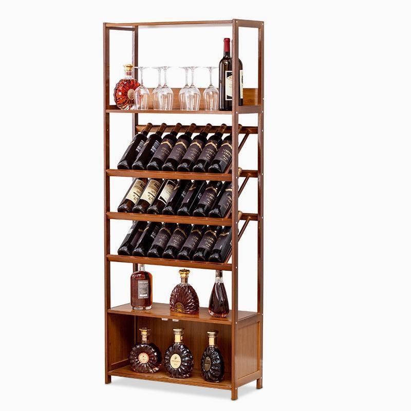 Rectangular Wood Display Storage Cabinets with Multi - Layer Storage