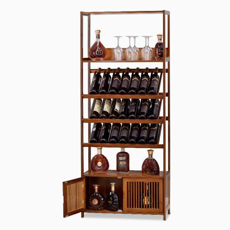 Rectangular Wood Display Storage Cabinets with Multi - Layer Storage