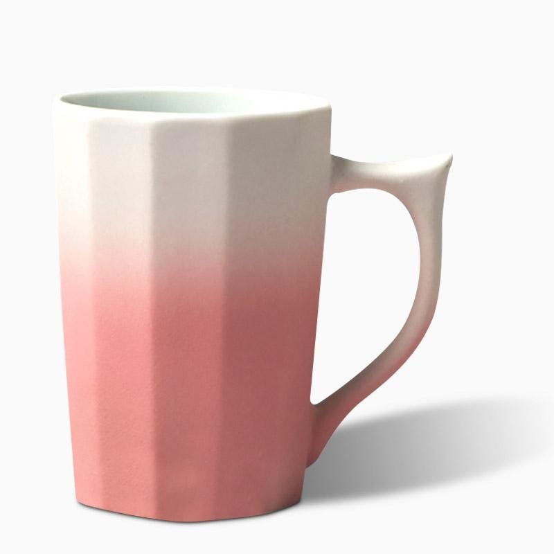 Gradient Patterned Stoneware Coffee Mugs - dazuma