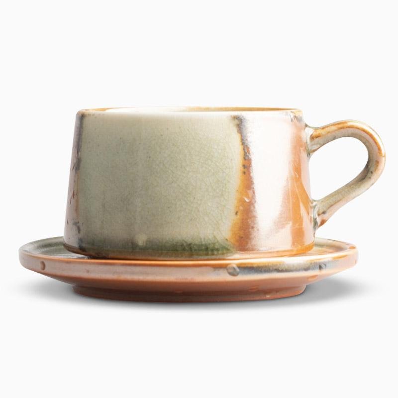Rustic Stoneware Teacup With Swivel Handle - dazuma