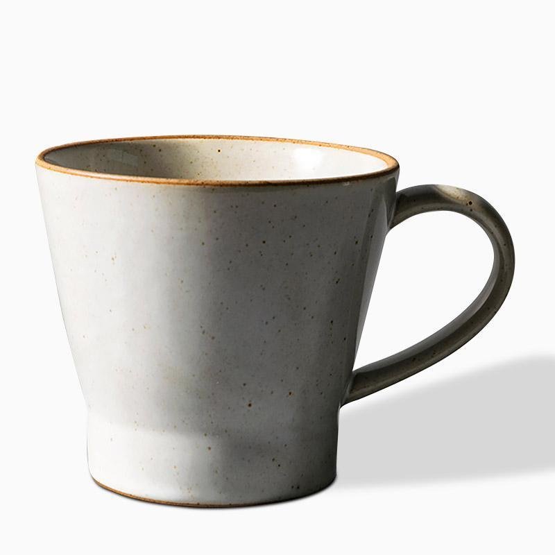 Rustic Vintage Stoneware Mug Coffee Cup Teacup and Saucer - dazuma