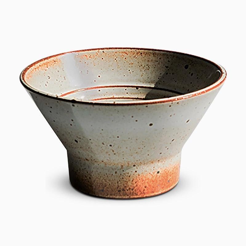 Rustic White Stoneware Dining Bowls