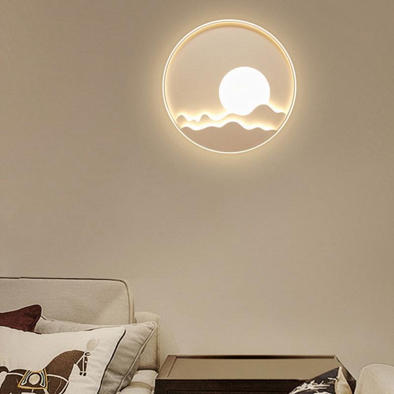 LED Patterned Round Ceiling Light Lamp for Living Room Bedroom - dazuma