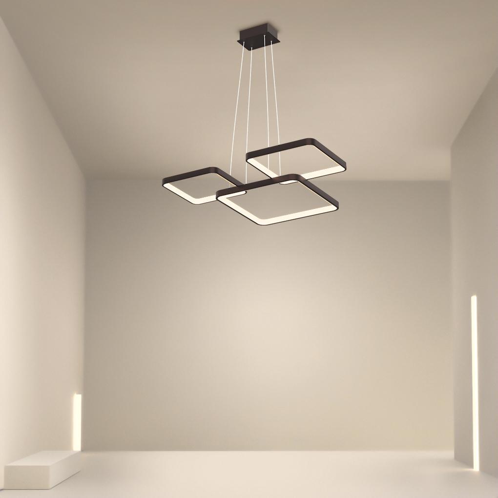 3 Squares Pendant Ceiling Light for Living Room Bedroom - dazuma