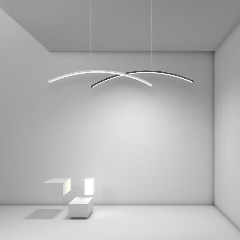 2 Piece Set Arc - Shaped Aluminum Acrylic Pendant Lighting LED Ceiling Lights