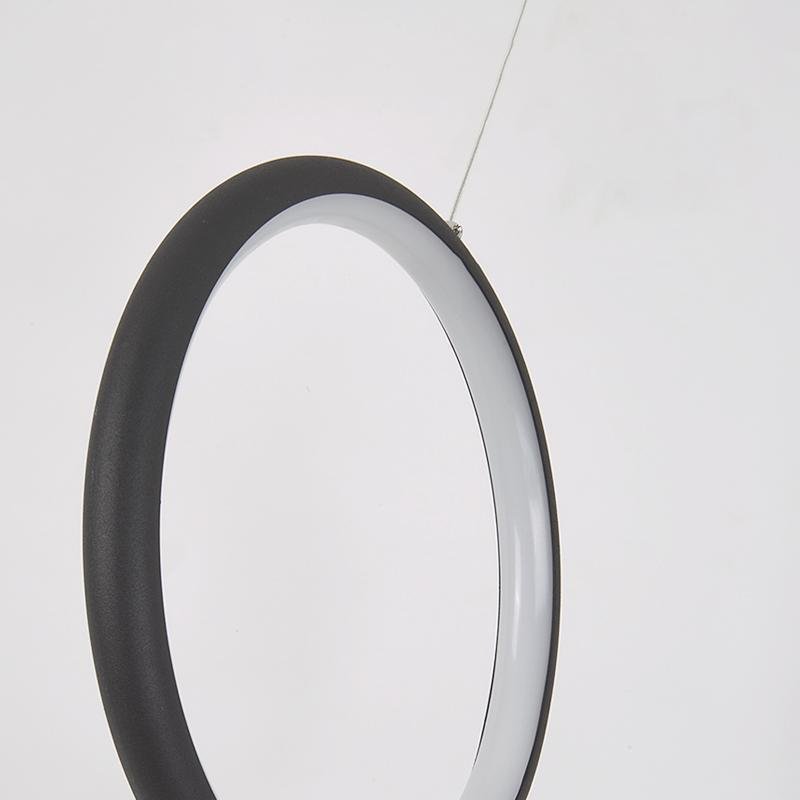 Strip and Round Black Pendant Light Modern PMMA Pendant Lighting