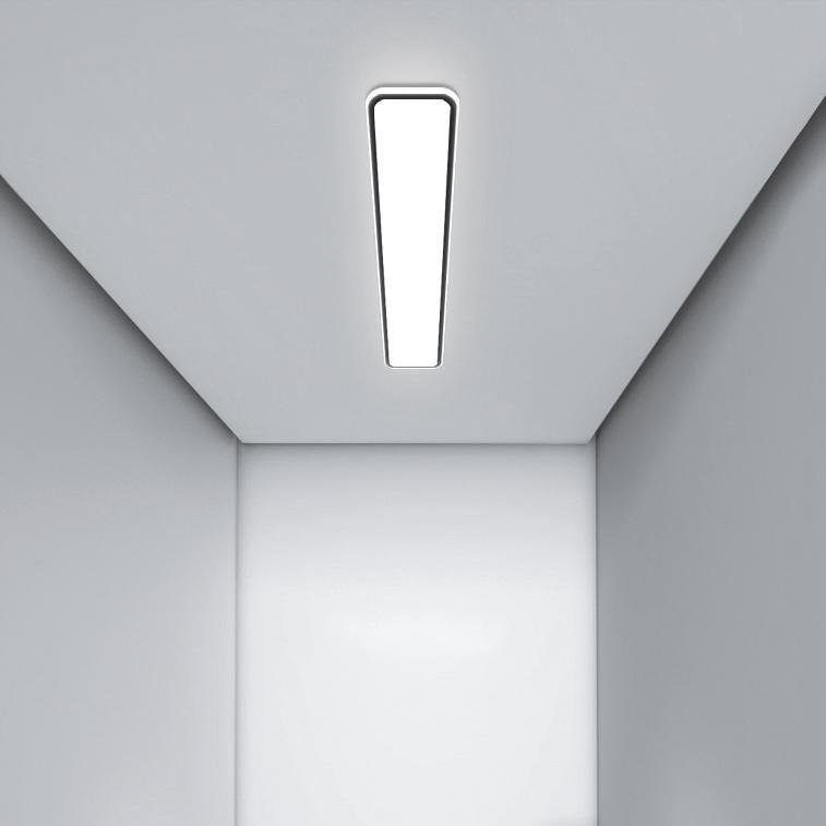 20'' 30'' Simple Modern Flush Mount Light Rectangular Black Light