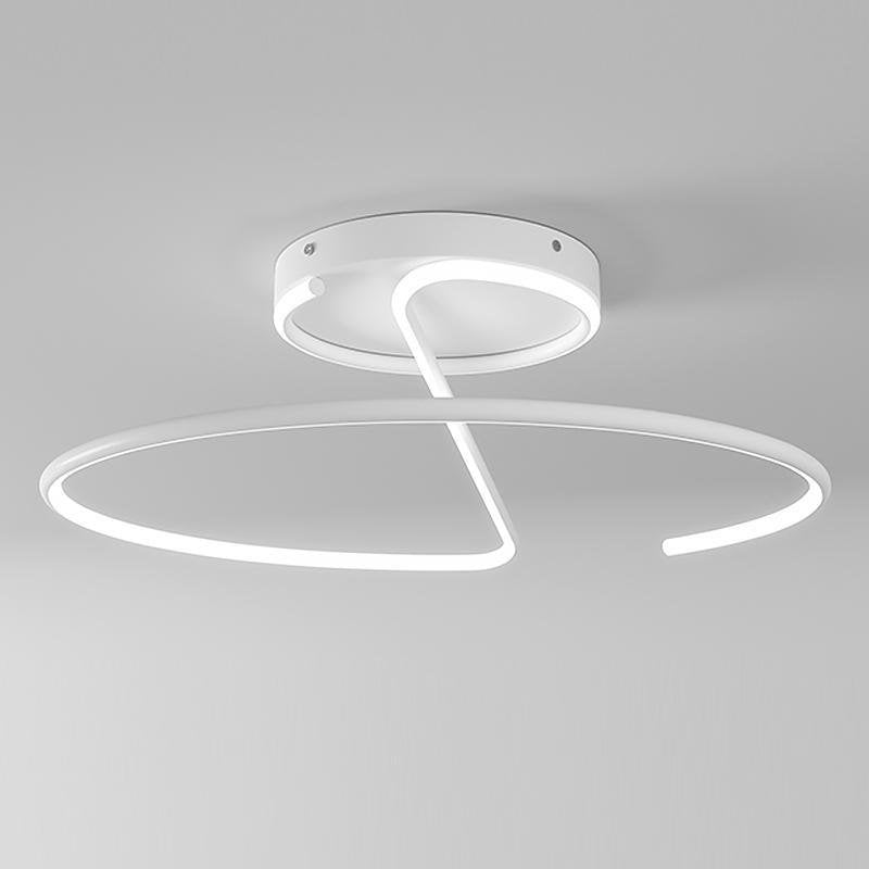 16 inch Sleek Wire - inspired Circular Modern LED Semi Flush Mount Ceiling Light