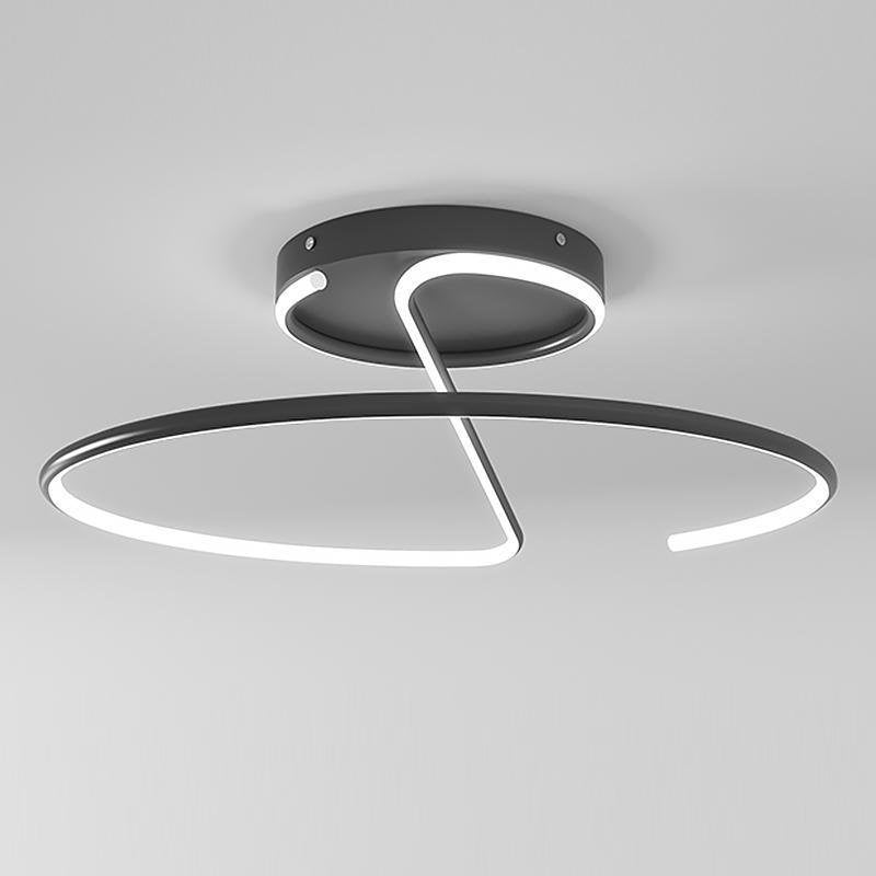 16 inch Sleek Wire - inspired Circular Modern LED Semi Flush Mount Ceiling Light