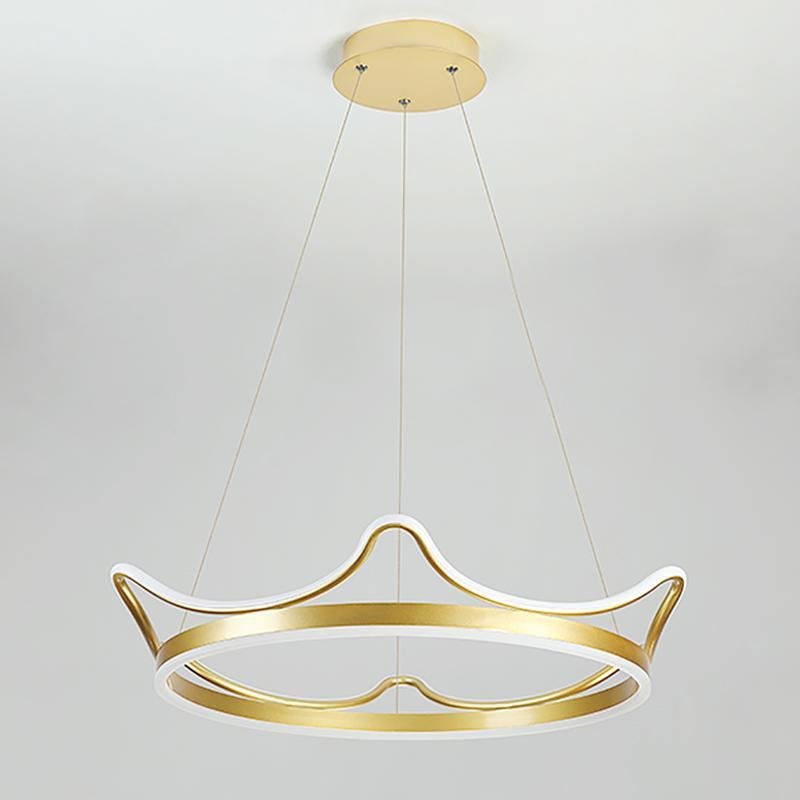 Imperial Crown Modern Chandelier Dimmable Ceiling Light with Remote