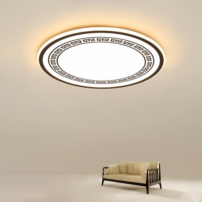 Eastern Style LED Round Ceiling Light for Living Room Bedroom - dazuma