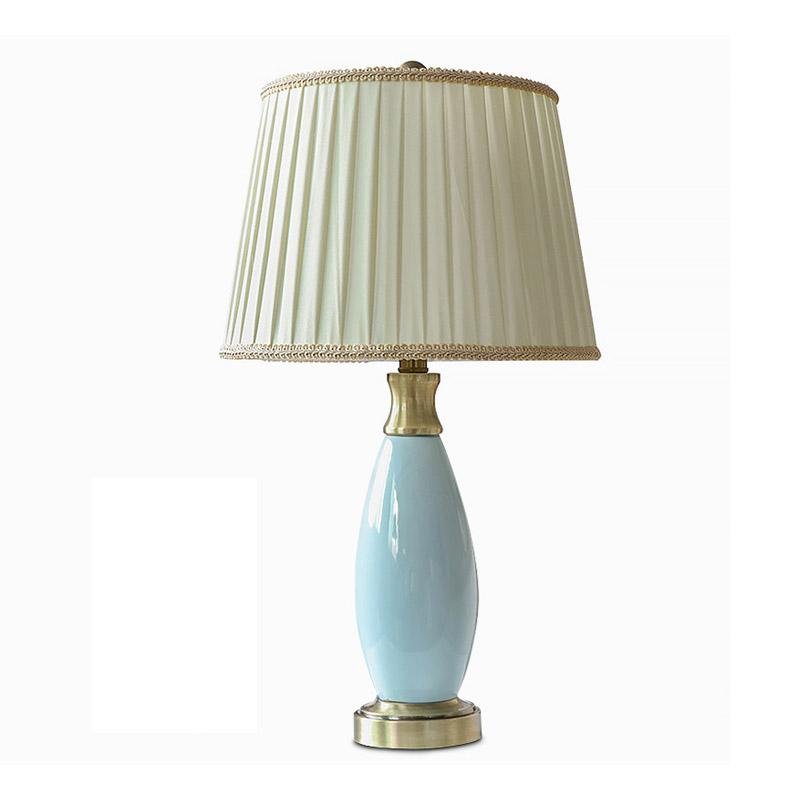 24'' Farmhouse Blue Ceramic Table Lamp - dazuma