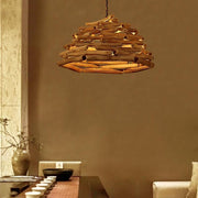 Handpicked Sticks Wood Pendant Light Burlywood Hanging Pendant Light