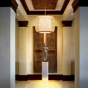 Sleek Modern-Looking Cylindrical Bamboo Pendant Light Ceiling Lights - dazuma