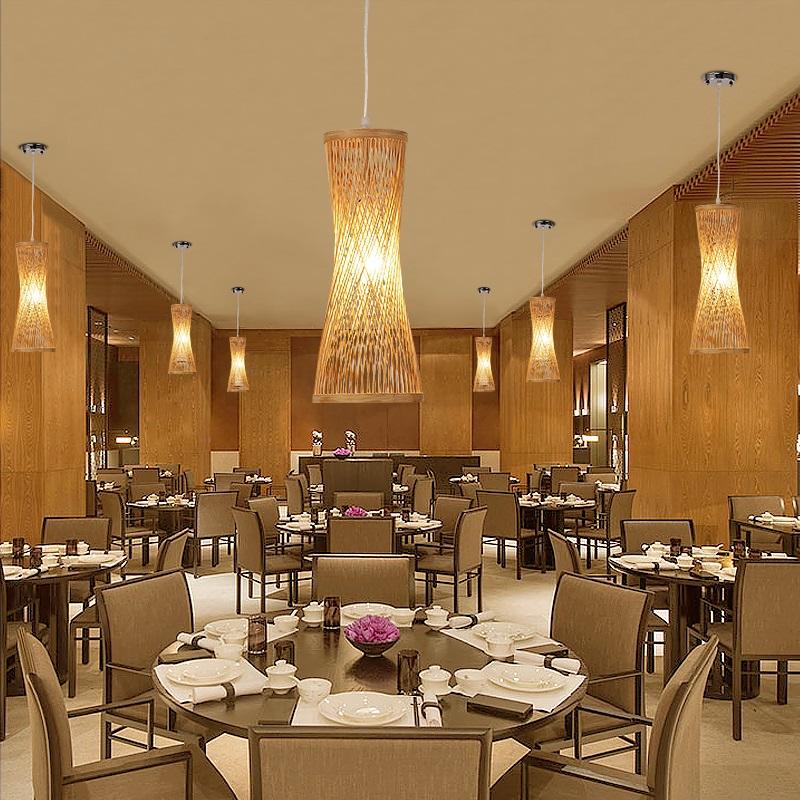 Rustic Natural Bamboo Pendant Lighting Hanging Bamboo Ceiling Light - dazuma