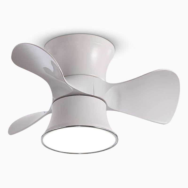 3 - Curved Blade Small Ceiling Fan with LED Light