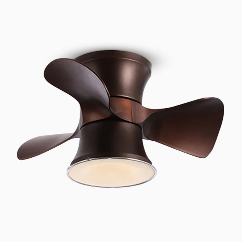 3 - Curved Blade Small Ceiling Fan with LED Light