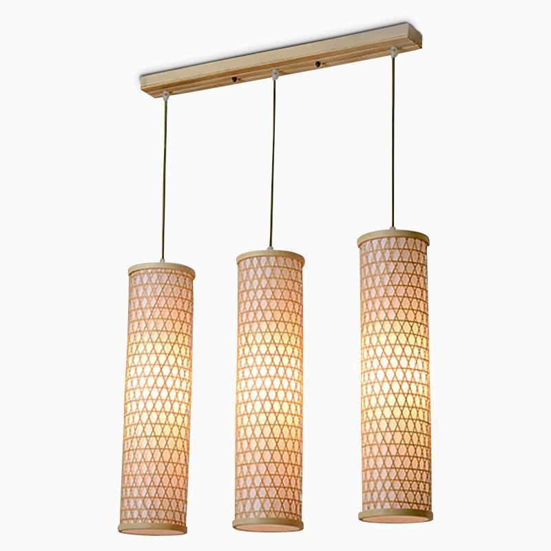 30'' Thin Cluster Design Cylinder Bamboo Pendant Lights - dazuma