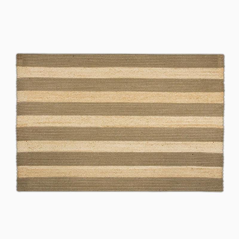 Burlywood Light Brown Hemp Area Rug