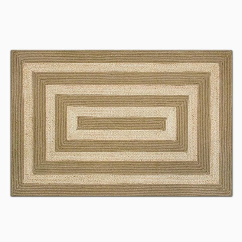 Burlywood Light Brown Hemp Area Rug