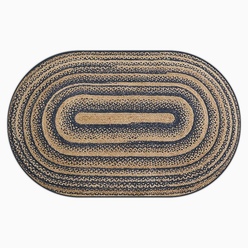 Rustic Galaxy Color Jute Rug Round Oval
