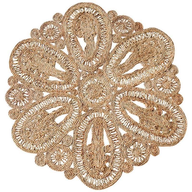 Rustic Round Octagonal Oval Rectangular Decorative Hemp Rug