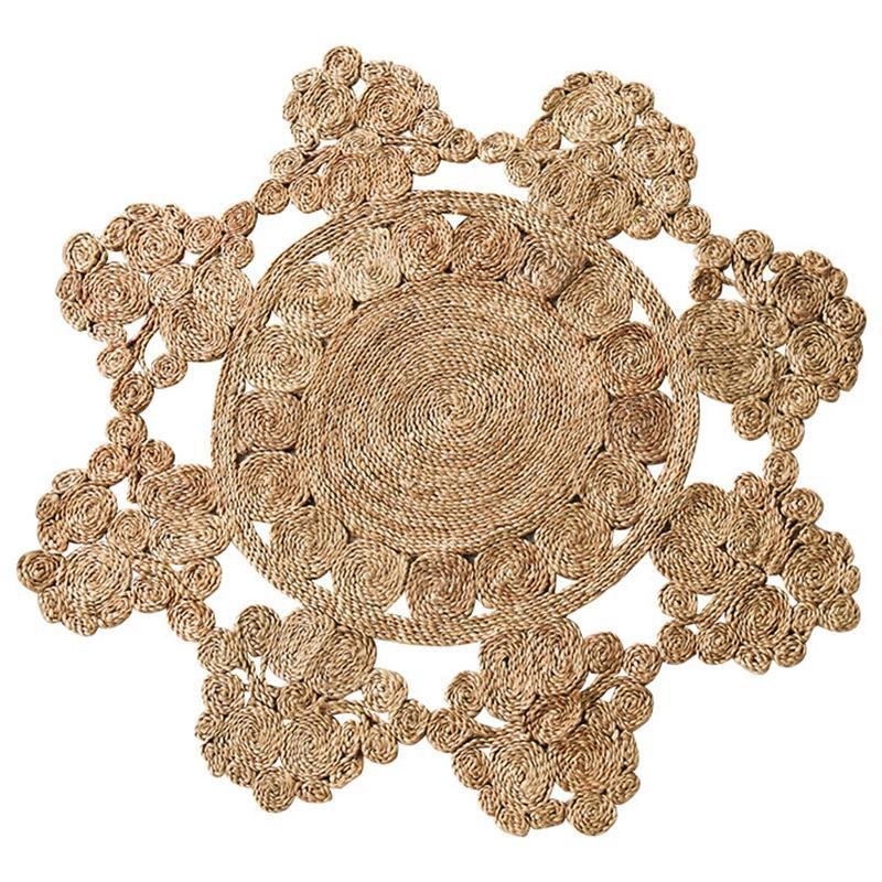 Rustic Round Octagonal Oval Rectangular Decorative Hemp Rug