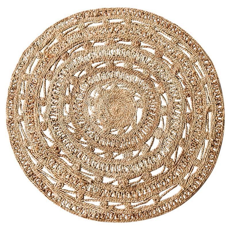 Rustic Round Octagonal Oval Rectangular Decorative Hemp Rug
