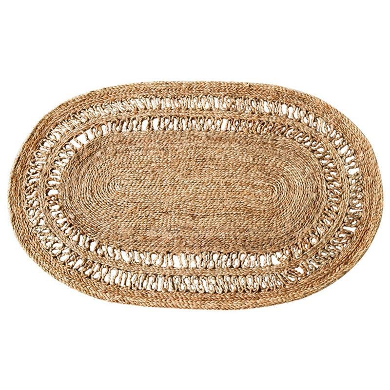 Rustic Round Octagonal Oval Rectangular Decorative Hemp Rug