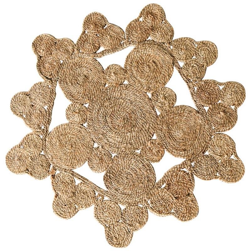 Rustic Round Octagonal Oval Rectangular Decorative Hemp Rug