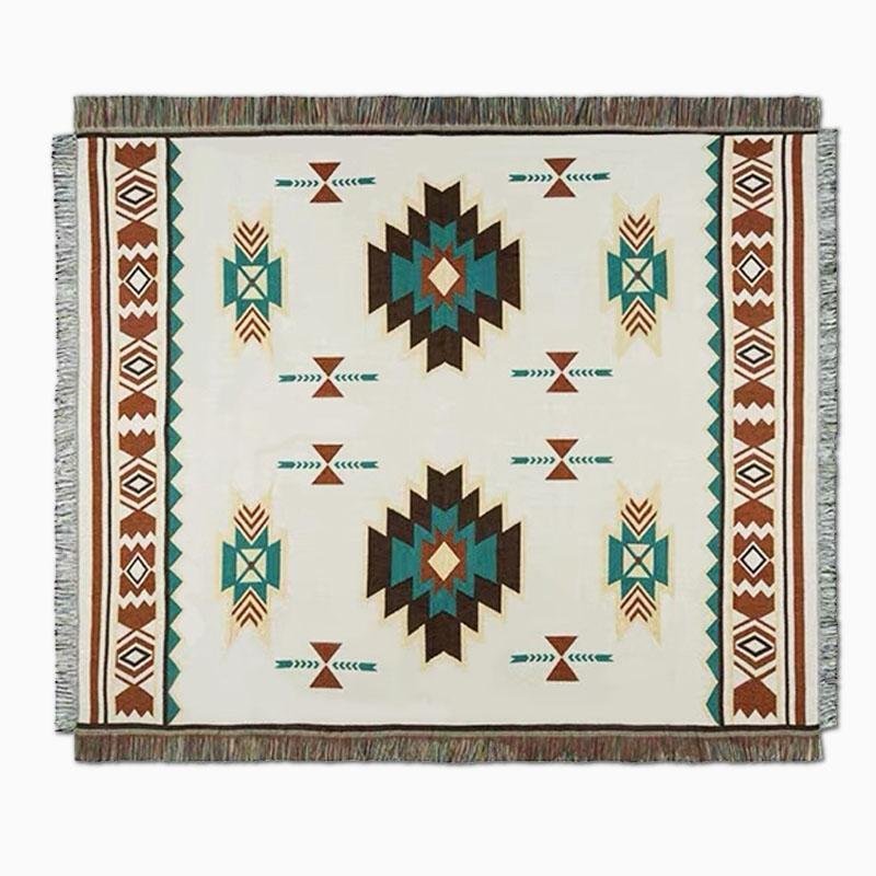 Bohemia Rectangular Cotton Campaign Panic Rugs