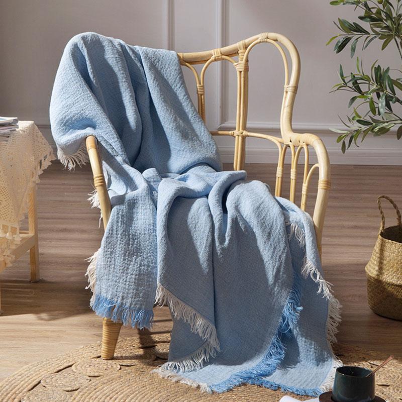 Rectangular Linen Blanket Throw Soft Warm Fluffy Blanket