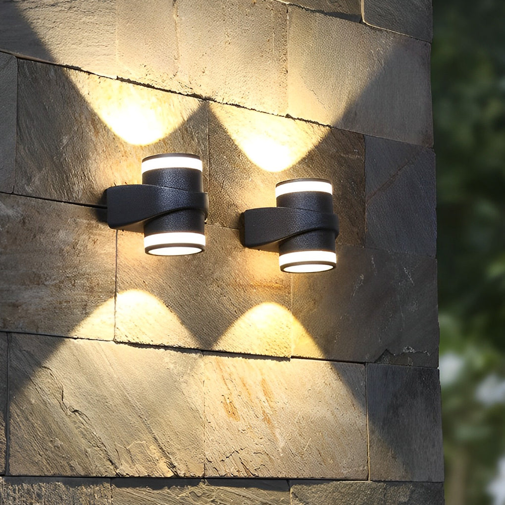 Round Up and Dawn Light LED Waterproof Black Outdoor Wall Washer Lights | Dazuma