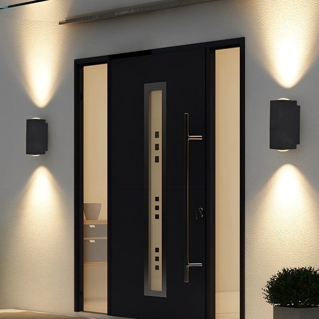 Adjustable Up and Down Light Motion Sensor Waterproof Black Wall Lamp | Dazuma