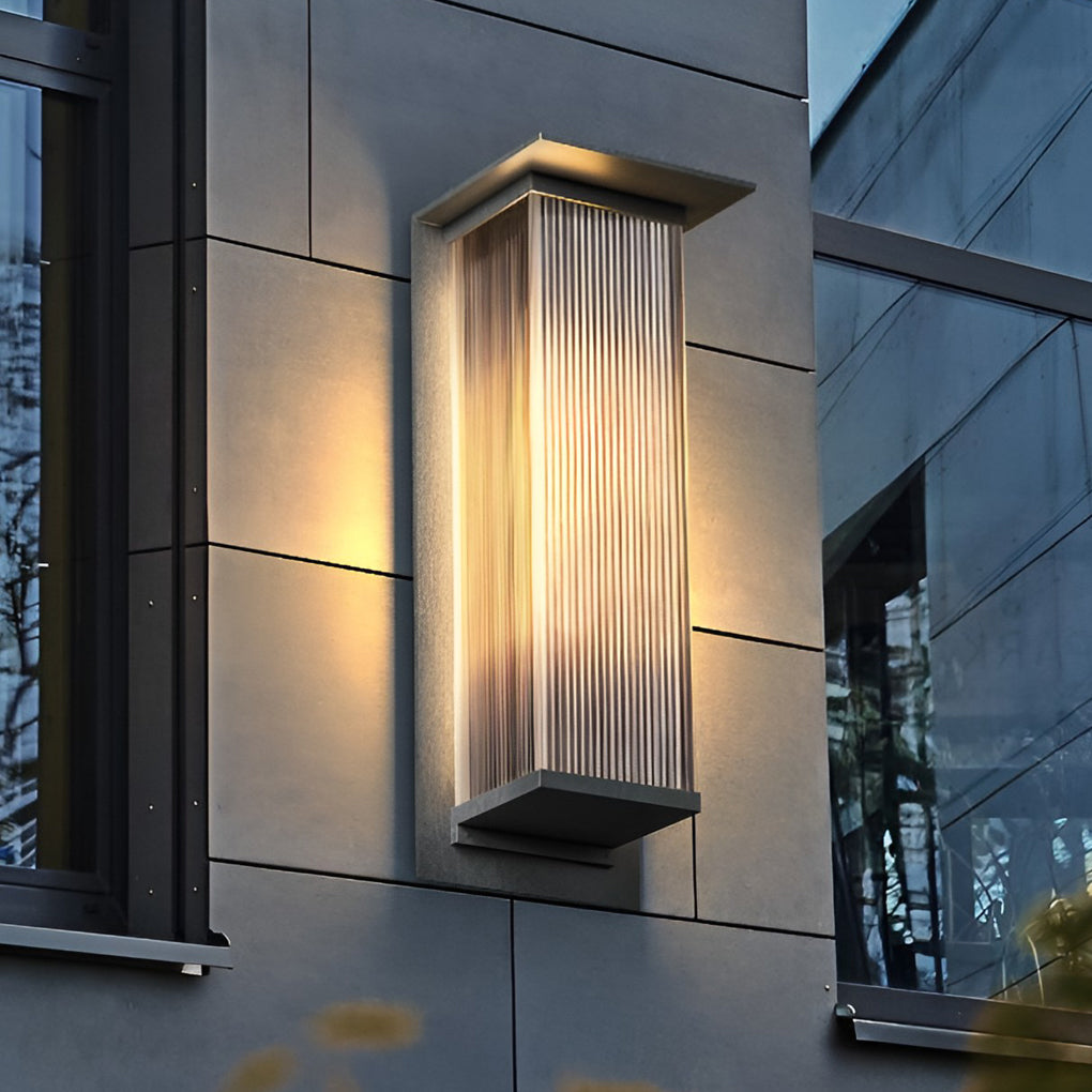 Rectangular Waterproof LED 3w Modern Outdoor Solar Wall Sconces Lighting | Dazuma