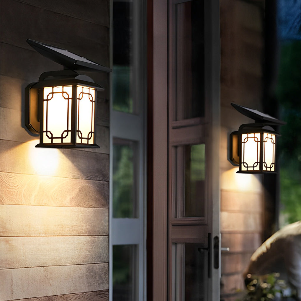 Vintage Waterproof LED Dimmable with Remote Solar Wall Lights Outdoor | Dazuma