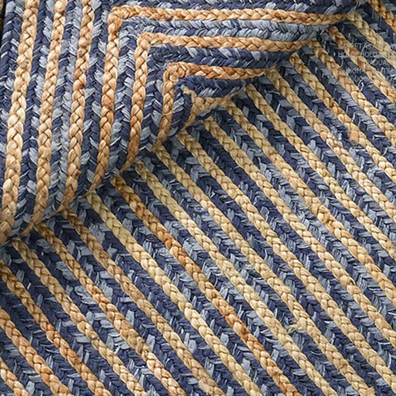 Denim Jute Yellow Blueish Gray Schemed Rug