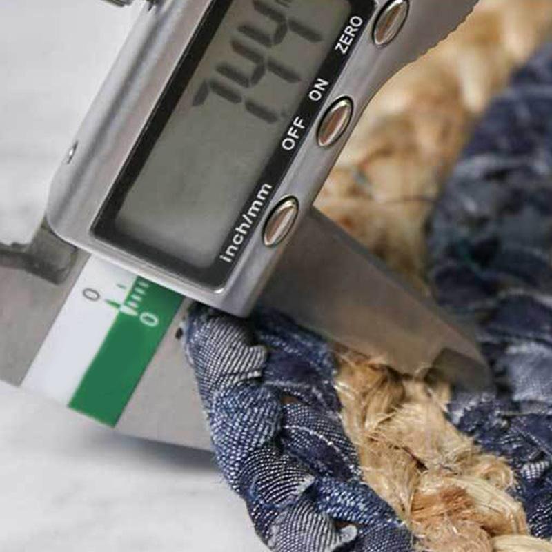 Rustic Denim and Jute Rug Rectangular Round Oval