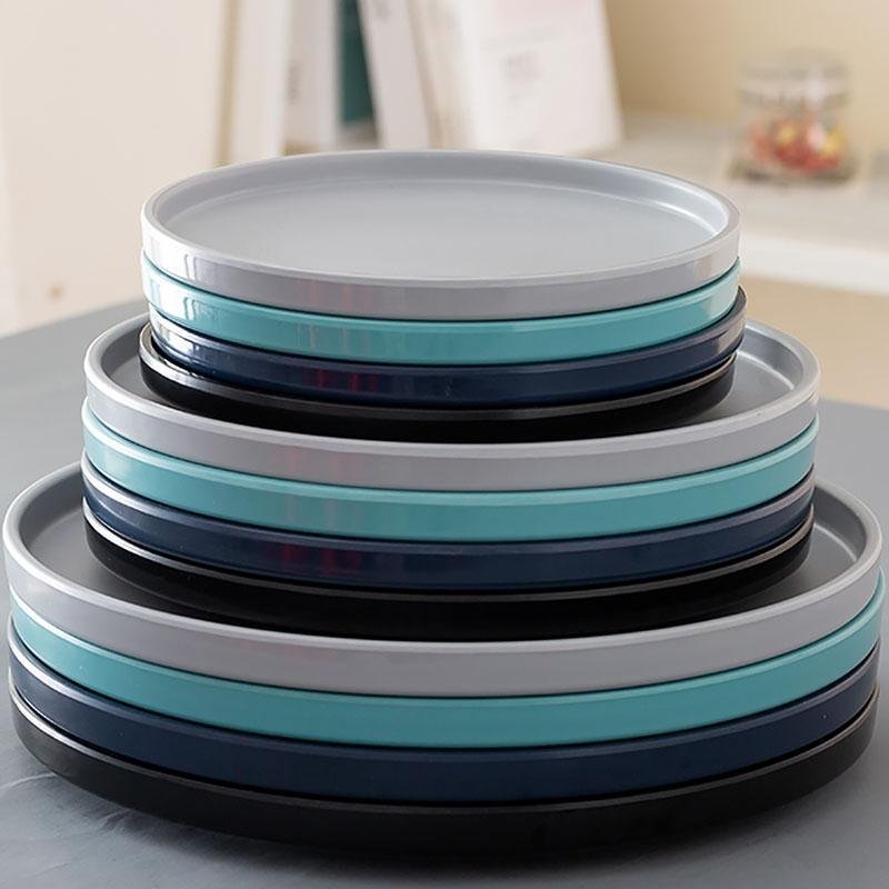 16 Piece Farmhouse Melamine Dinnerware Trays Bowls Set