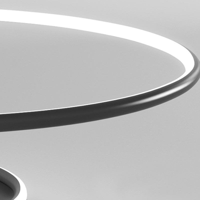 16 inch Sleek Wire - inspired Circular Modern LED Semi Flush Mount Ceiling Light