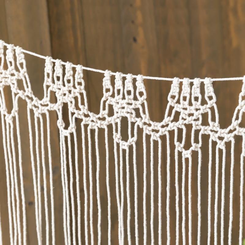 White Brown Hanging Wall Art Decor with Tassels