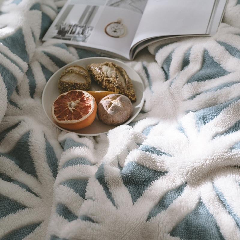 Rectangular Berber Fleece Cotton Linter Blanket Throw Winter Warm Fuzzy Shaggy Fluffy Blanket